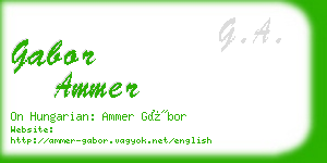 gabor ammer business card